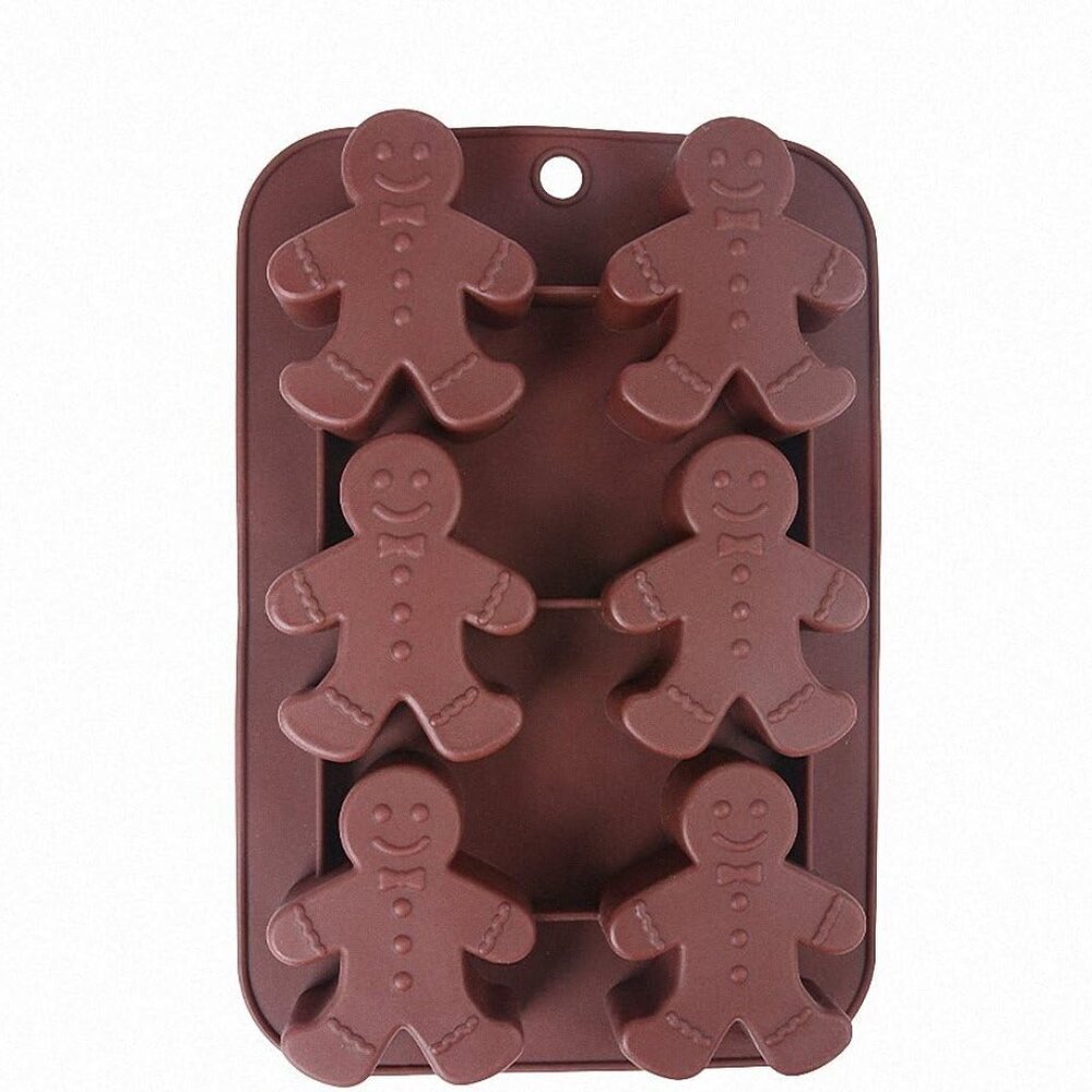 Gingerbread Man Silicone Mold - Christmas Party Gingerbread Mold for Chocolates,